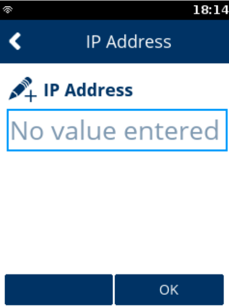 enter ip address value