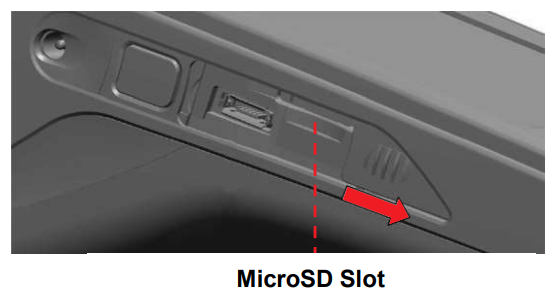 micro sd slot on terminal