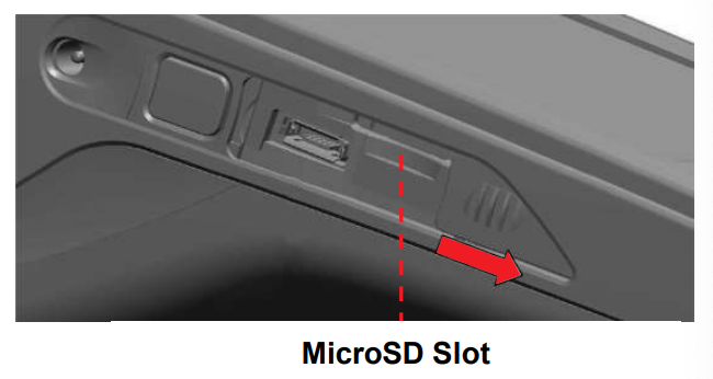 diagram of microSD slot for ingenico move 5000 terminal