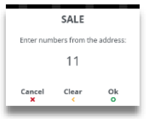 enter any numbers from the address or if no numbers just press enter