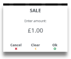 press ok to confirm amount entered is correct