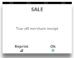 instruction to tear off merchant receipt 