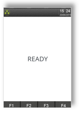 when merchant receipt has been printed, terminal will return to main menu with ready message displayed