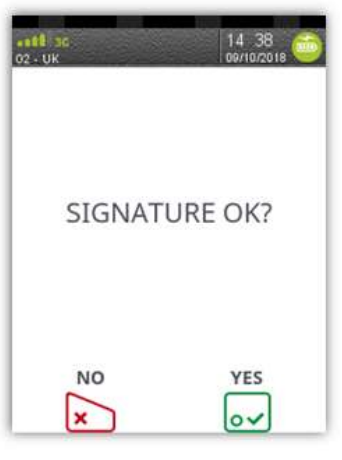 prompt to ask if signature is ok 